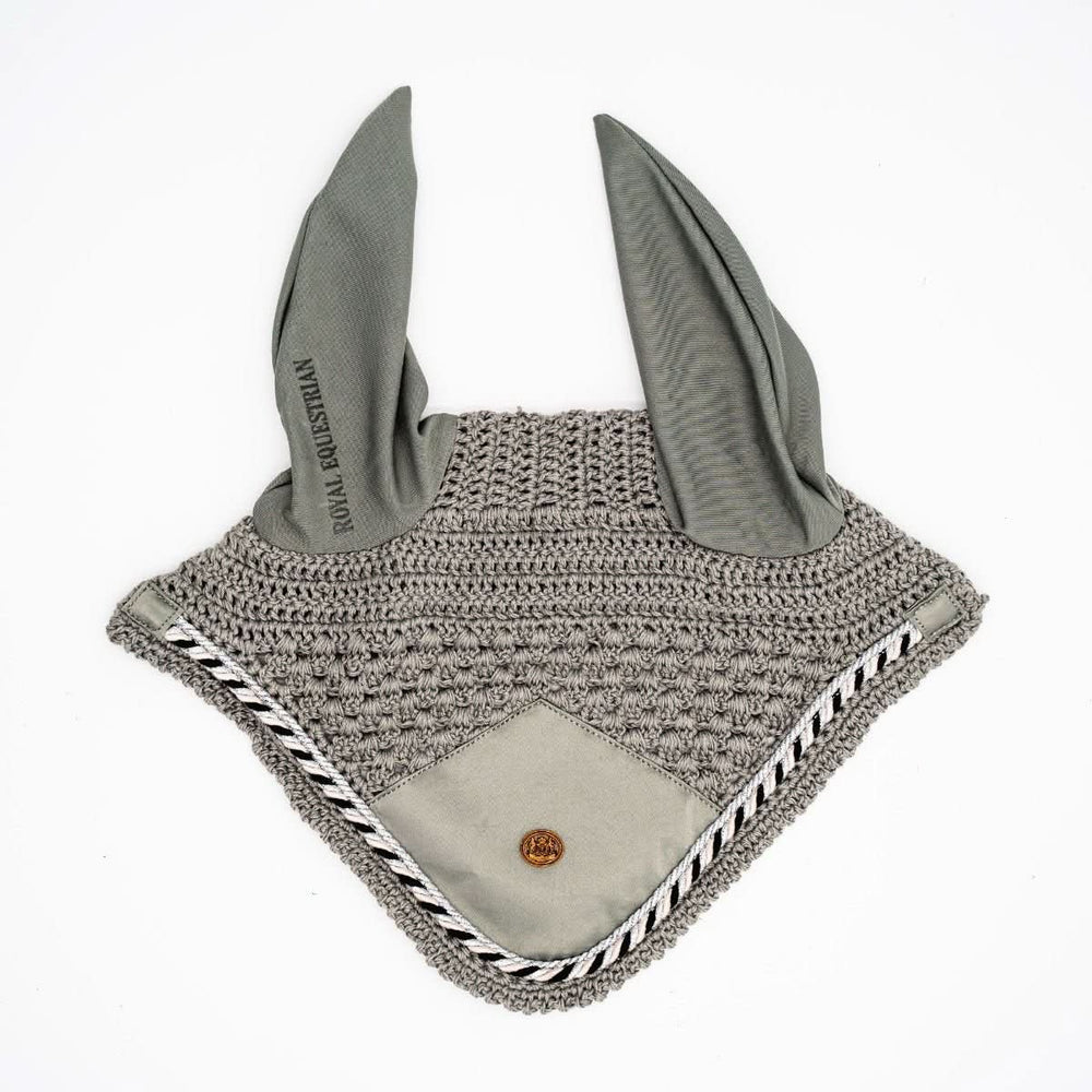 Royal Equestrian Premium ørehette sølvfarget hel