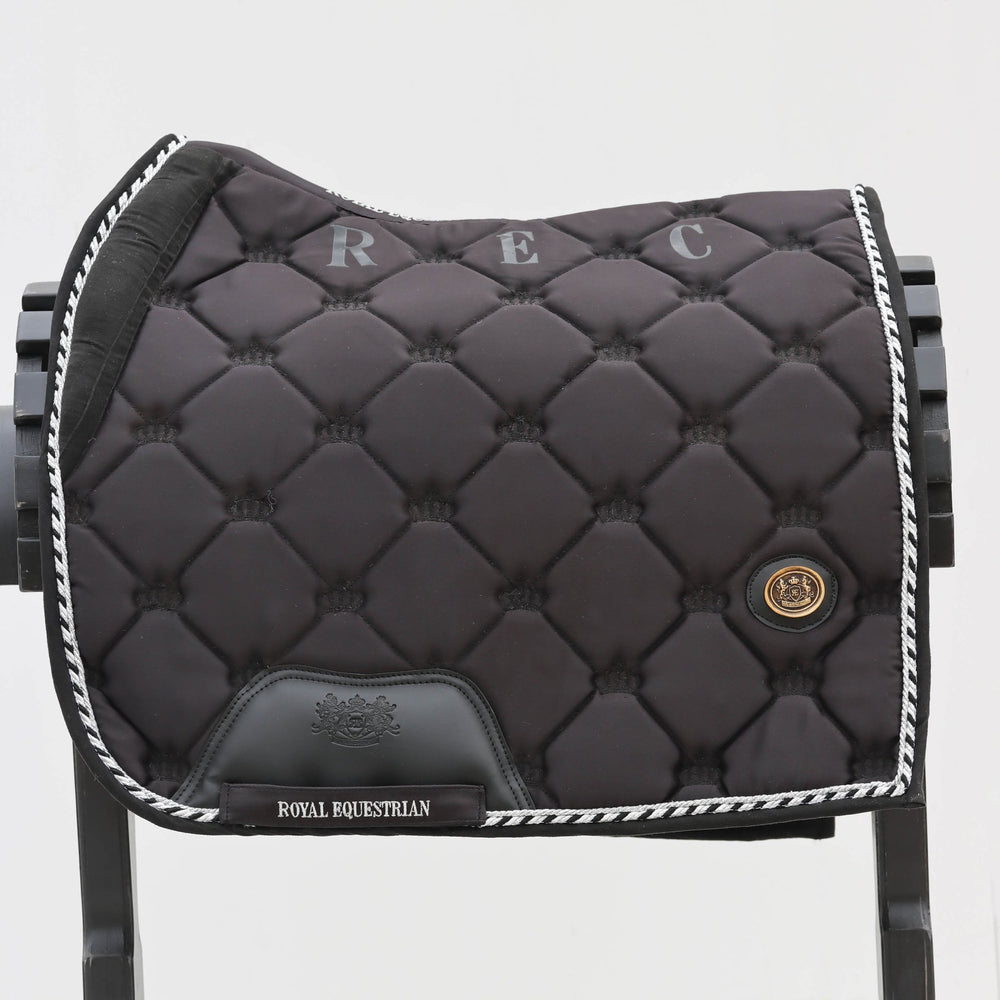 Czaprak pod siodło ujeżdżeniowe Royal Equestrian Black Silver Full