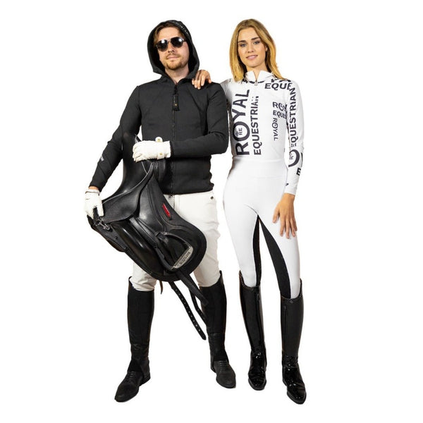 Kurtka jeździecka z kapturem Royal Equestrian Santino Black