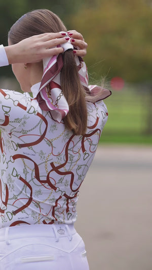 Szalik Royal Equestrian Chevalle w kolorze różowym