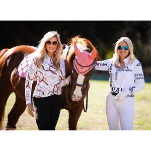 Royal Equestrian Base Layer Cavallo Le Pouvoir Sport UV-skyddande ridtröja, vit