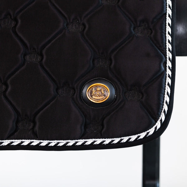 Royal Equestrian Jump Show sadelunderlägg svart silver full